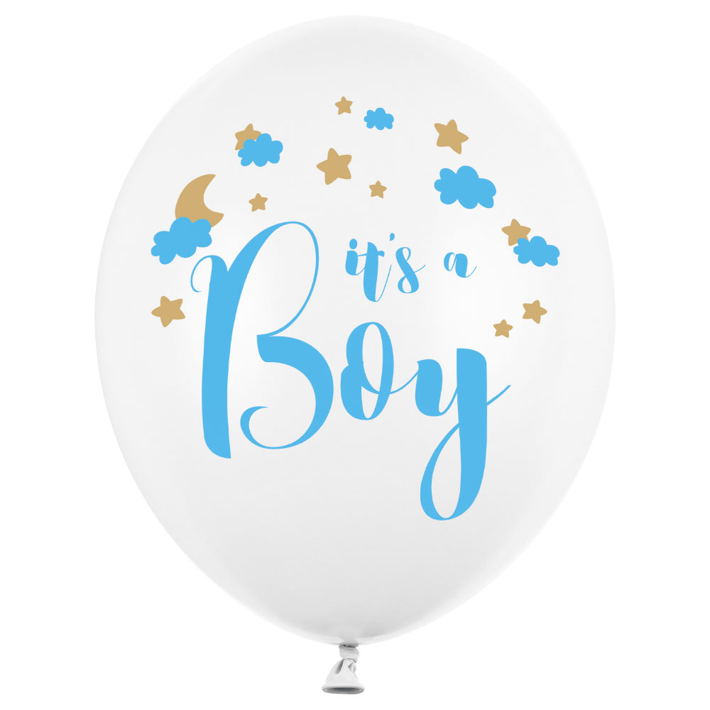 It's A Boy Latexballonger | Festartiklar//Ballonger//Latexballonger//Baby Shower//Heliumballonger//KALASTEMAN//Baby Shower Dekoration//Baby Shower Ballonger | PartyOutlet