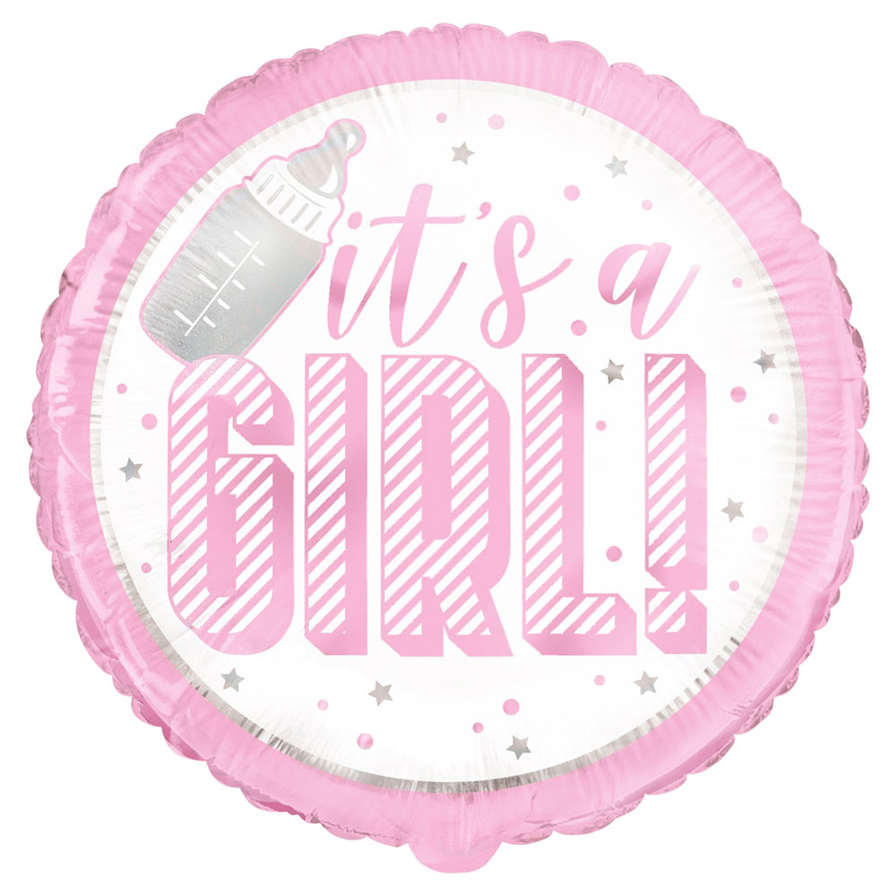 It's a Girl Folieballong Rosa & Vit | Festartiklar//Ballonger//Folieballonger//Baby Shower//Heliumballonger//KALASTEMAN//Baby Shower Dekoration//Dop//Baby Shower Ballonger//Dop Dekoration//Dop Ballonger | PartyOutlet