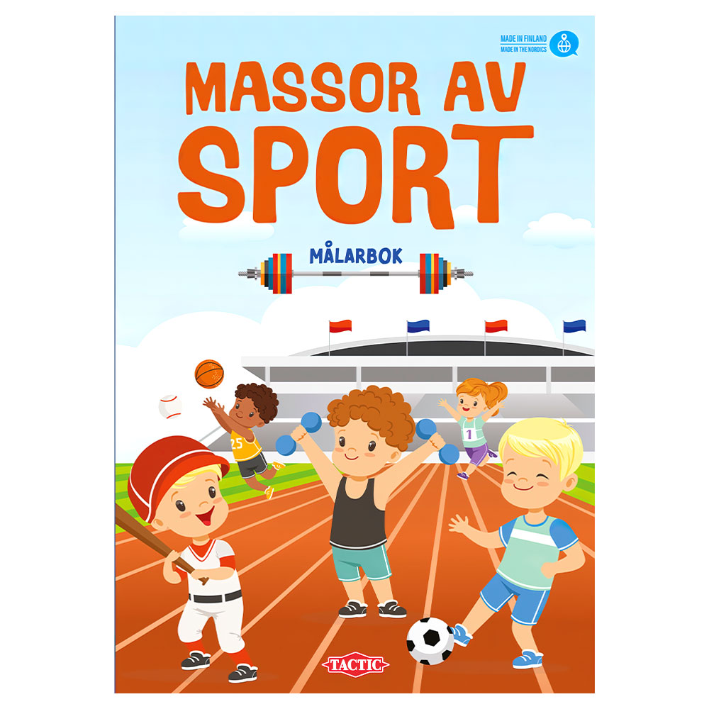 Målarbok Massor Av Sport