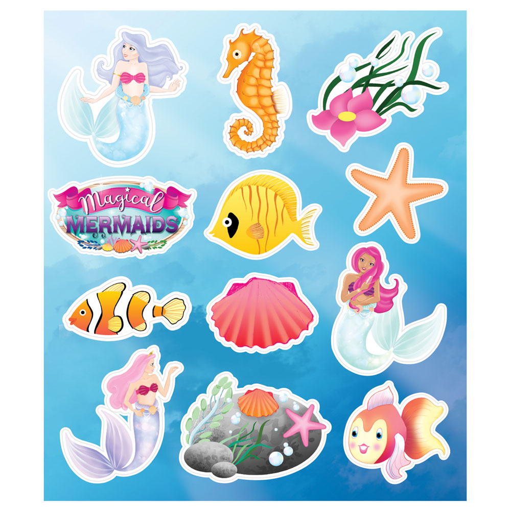 Mermaid Stickers | Roliga Prylar//Festartiklar//Kalastillbehör//Leksaker//Kalasleksaker//Barnkalas//Stickers//KALASTEMAN//Klistermärken//Sjöjungfru Kalas | PartyOutlet