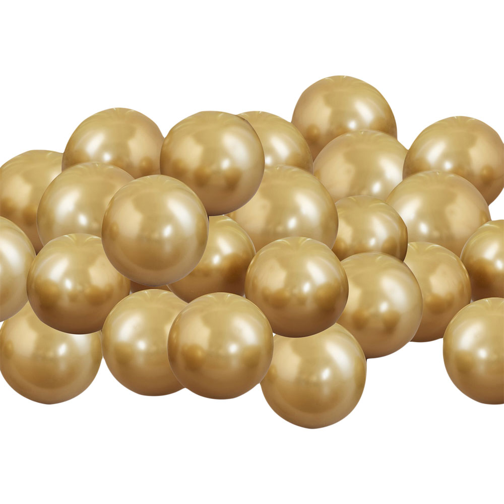 Miniballonger Guld Chrome