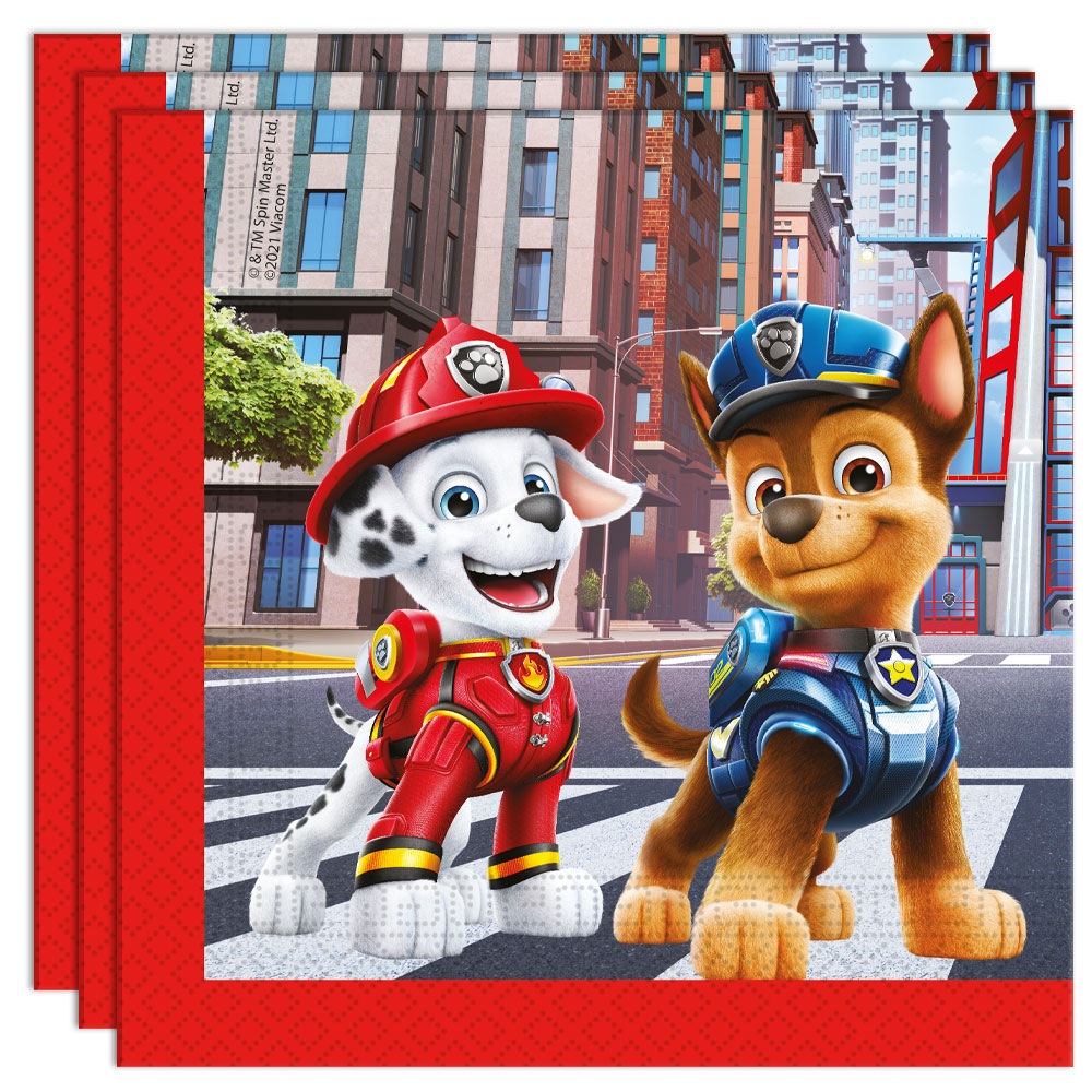 Paw Patrol The Movie Servetter | Festartiklar//Dukning//Servetter//Barnkalas//KALASTEMAN//Paw Patrol kalas | PartyOutlet