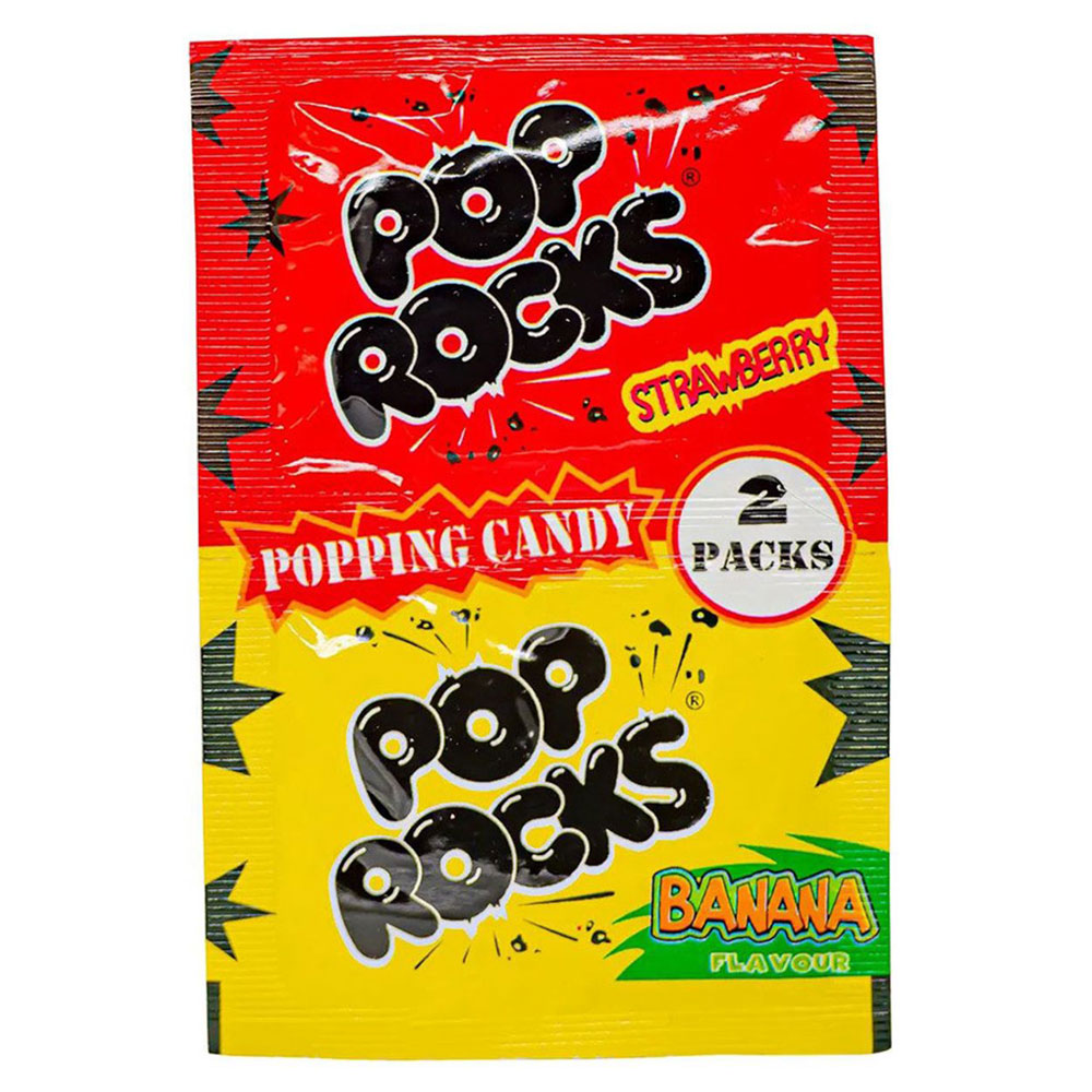 Pop Rocks Poppande Godis Jordgubb & Banan 2-pack