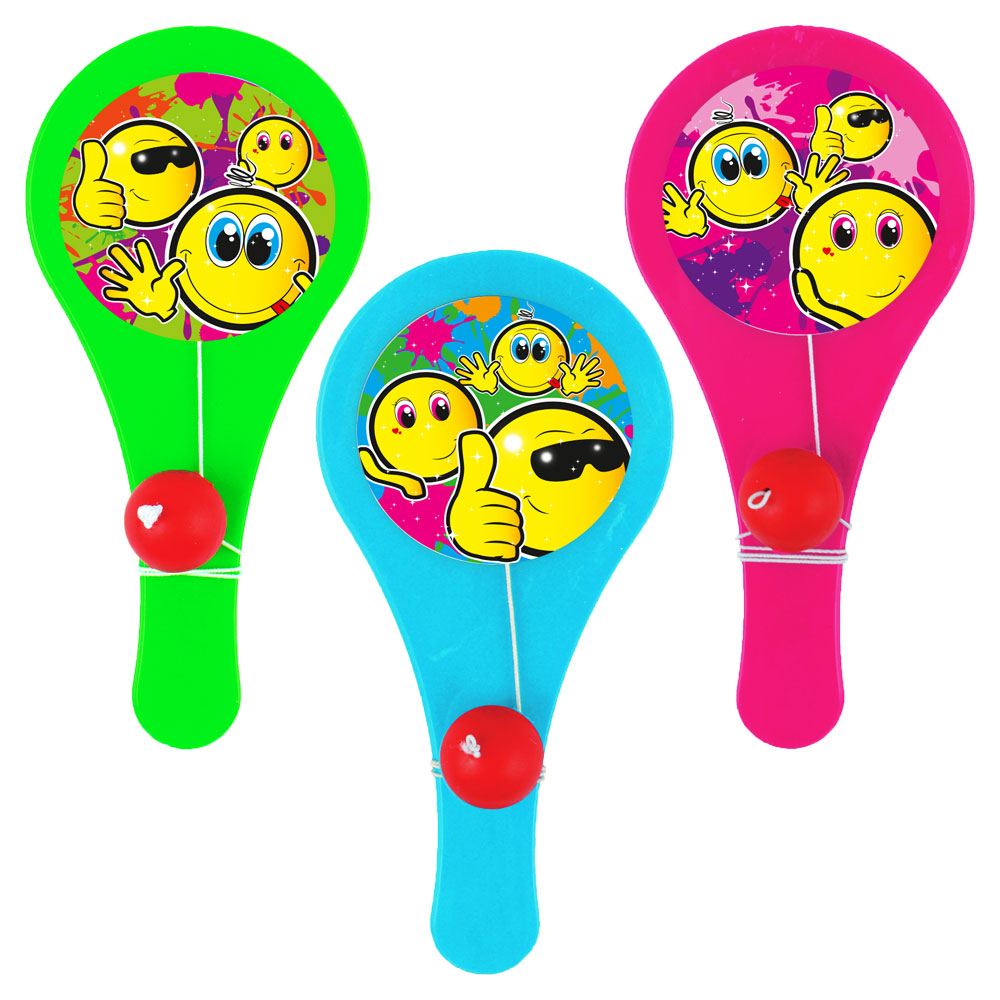 Racket med Boll Smiley Mini