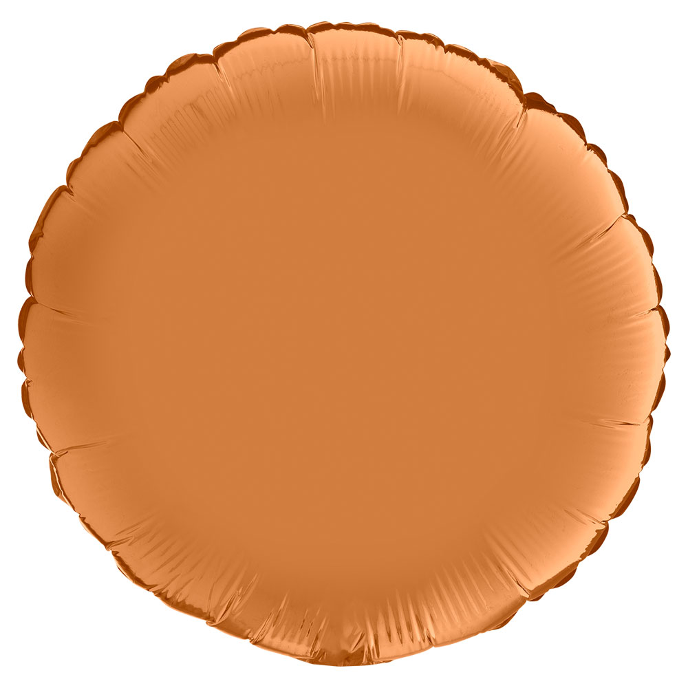 Rund Folieballong Satin Caramel