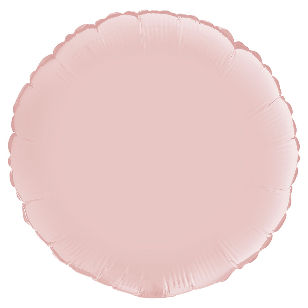 Rund Folieballong Satin Pastellrosa