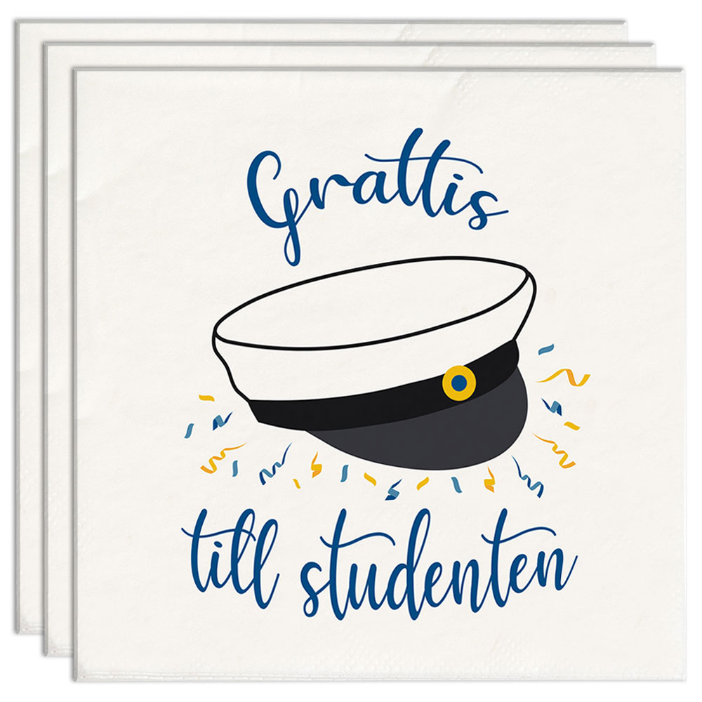 Servetter Grattis Till Studenten