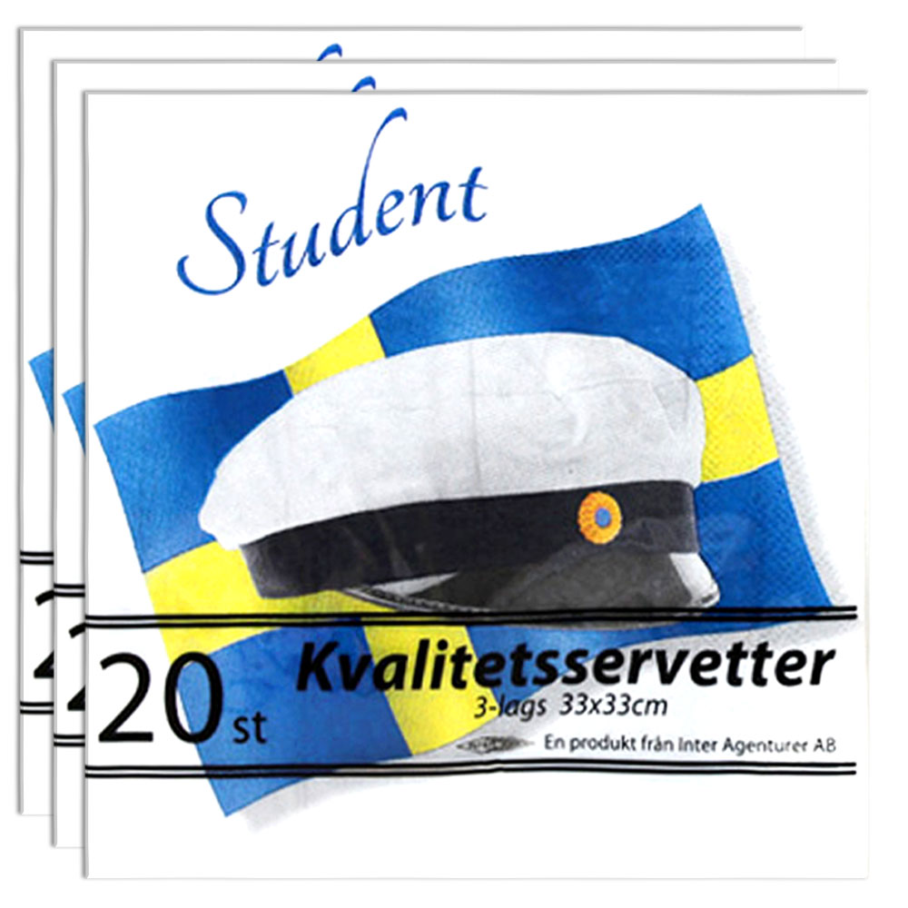 Servetter Studentmössa & Flagga