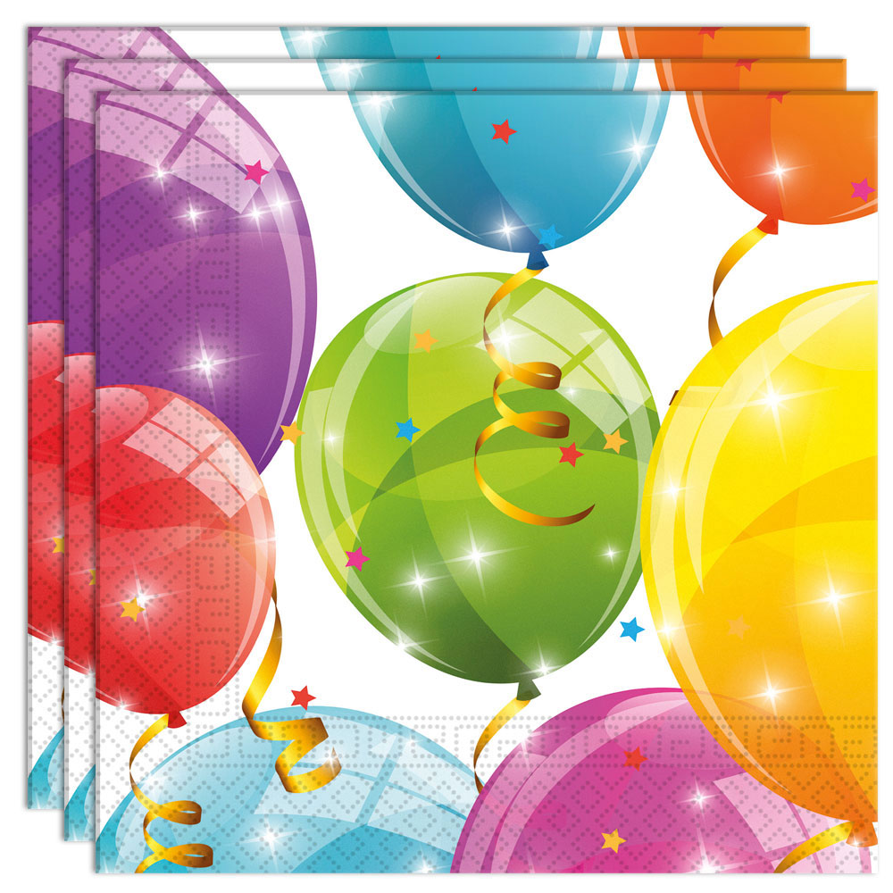 Sparkling Balloons Servetter