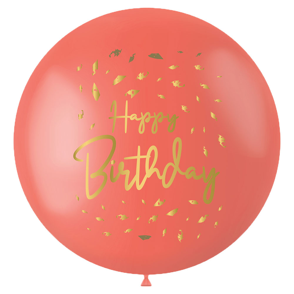 Stor Happy Birthday Ballong Golden Dusk | Festartiklar//Ballonger//Latexballonger//Födelsedagsfest//Heliumballonger//KALASTEMAN//Födelsedagsballonger//Jätteballonger | PartyOutlet