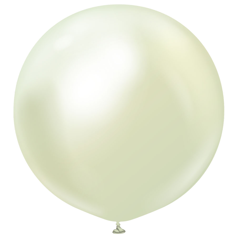 Stora Latexballonger Chrome Green Gold