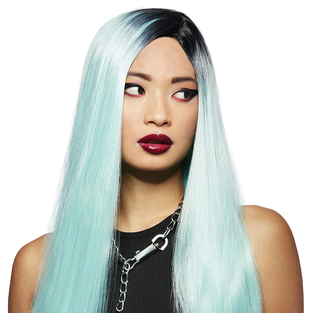 Läs mer om Super Vixen Ombre Manic Panic Peruk Turkos