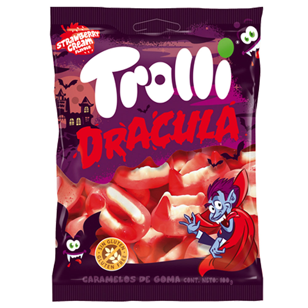 Läs mer om Trolli Dracula Tänder Halloween Godis