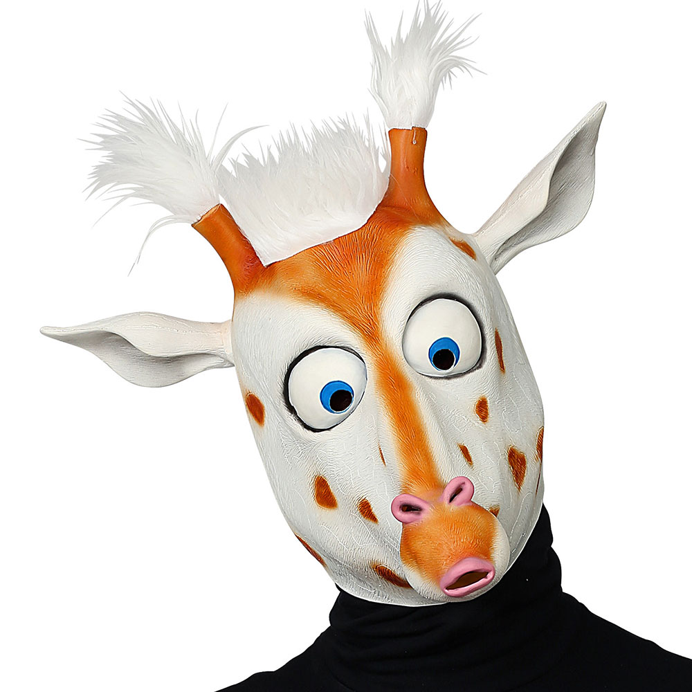 Giraff Helmask med Hår | Maskerad//Högtider//Masker//Vuxenmasker//Djurmasker//Halloween//Maskeradteman//Djur Maskerad//Halloween masker | PartyOutlet