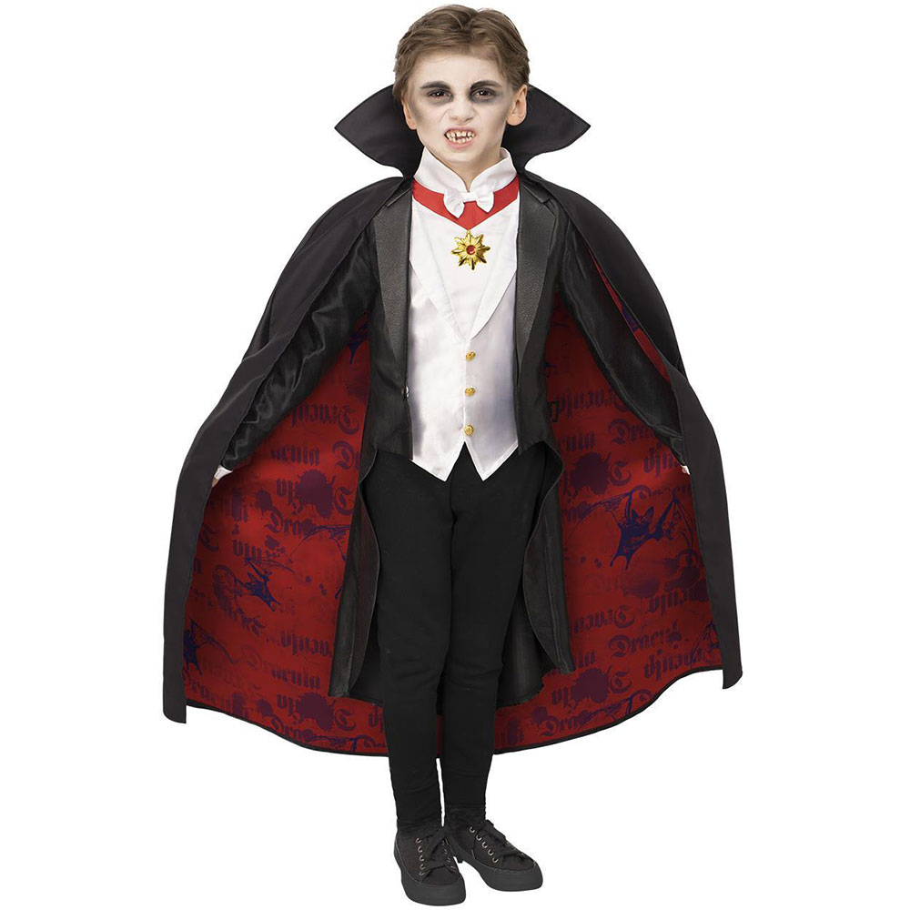 Klassisk Dracula Dräkt Barn | Maskerad//Högtider//Barndräkter//Halloween//Maskeradteman//Vampyrdräkter//Barn Maskerad//Maskeradkläder//Halloween kostymer//Vampyr maskerad | PartyOutlet