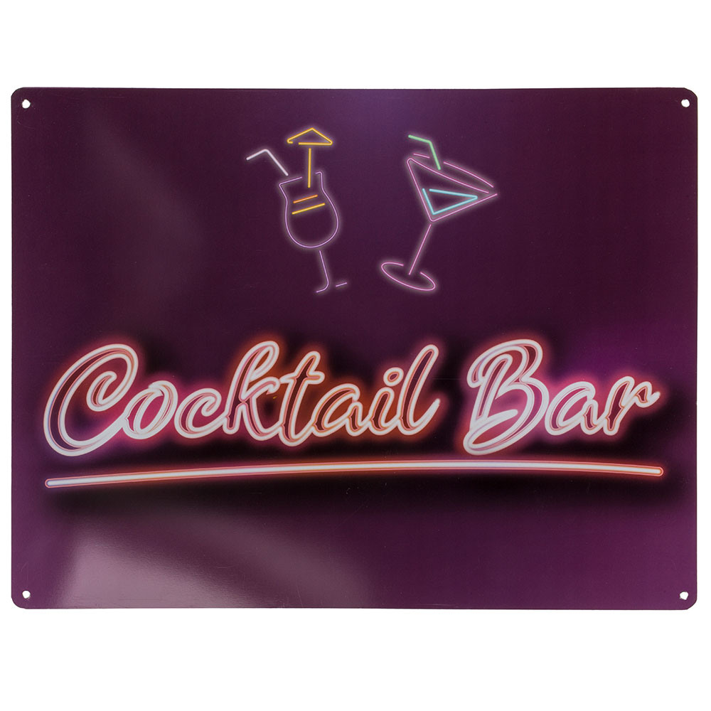 Metallskylt Cocktail Bar | Bartillbehör//Festartiklar//Dekoration//Högtider//Barinredning//Julklappar//Jul | PartyOutlet