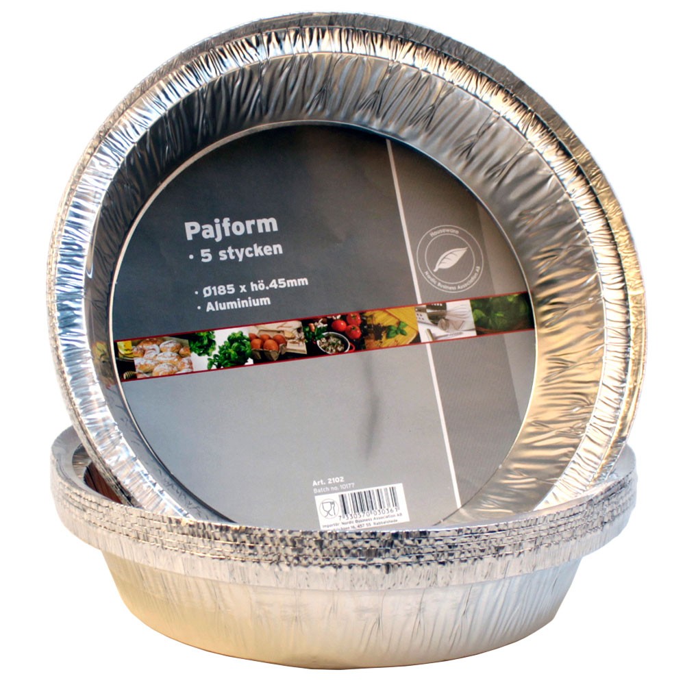 Pajform Aluminium 18cm 5-pack