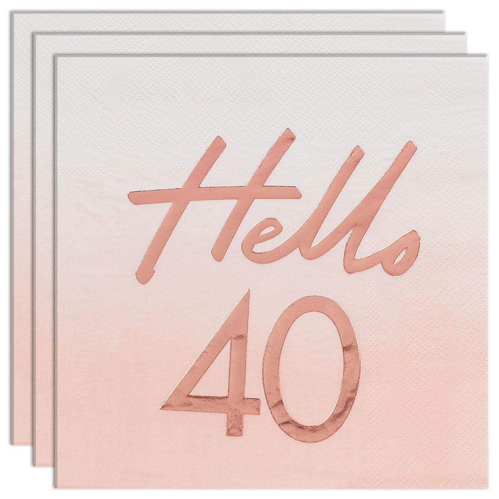 Servetter Roséguld Hello 40