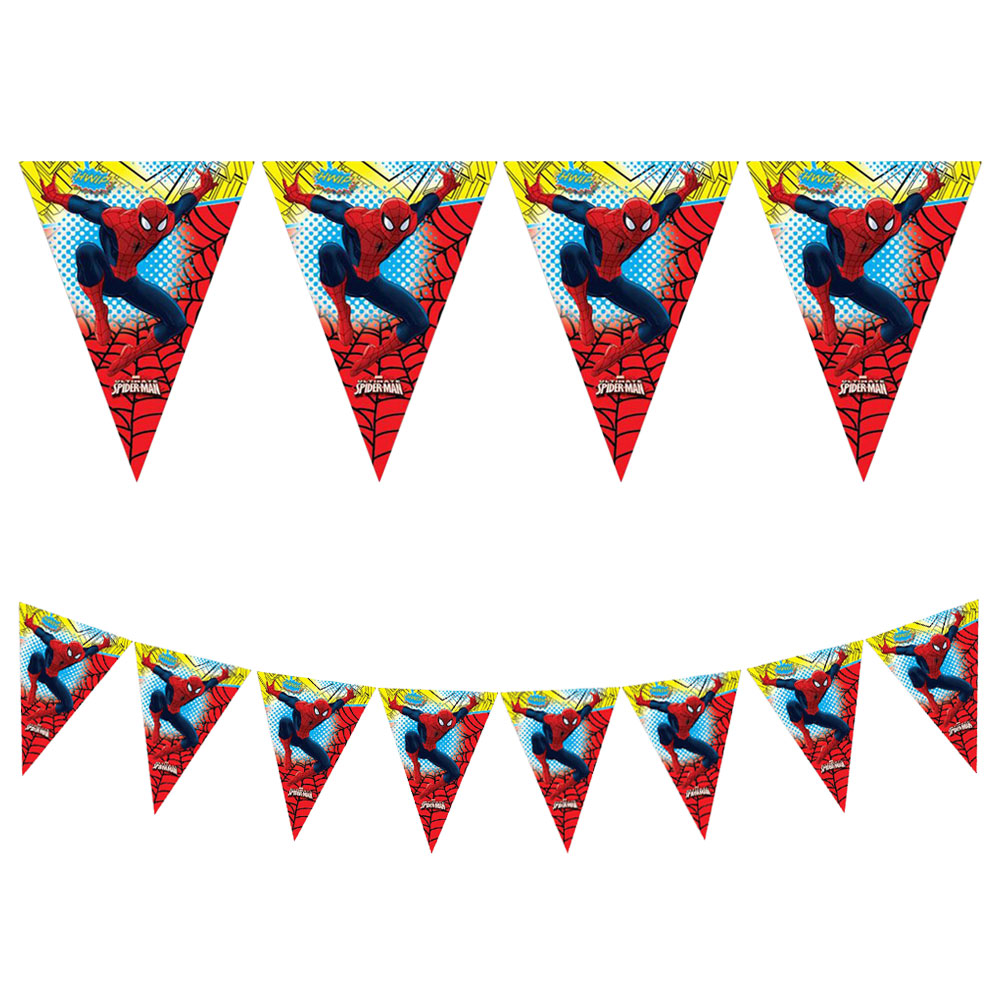 Spiderman Vimpelgirlang | Festartiklar//Dekoration//Girlanger//Barnkalas//KALASTEMAN//Spiderman kalas | PartyOutlet