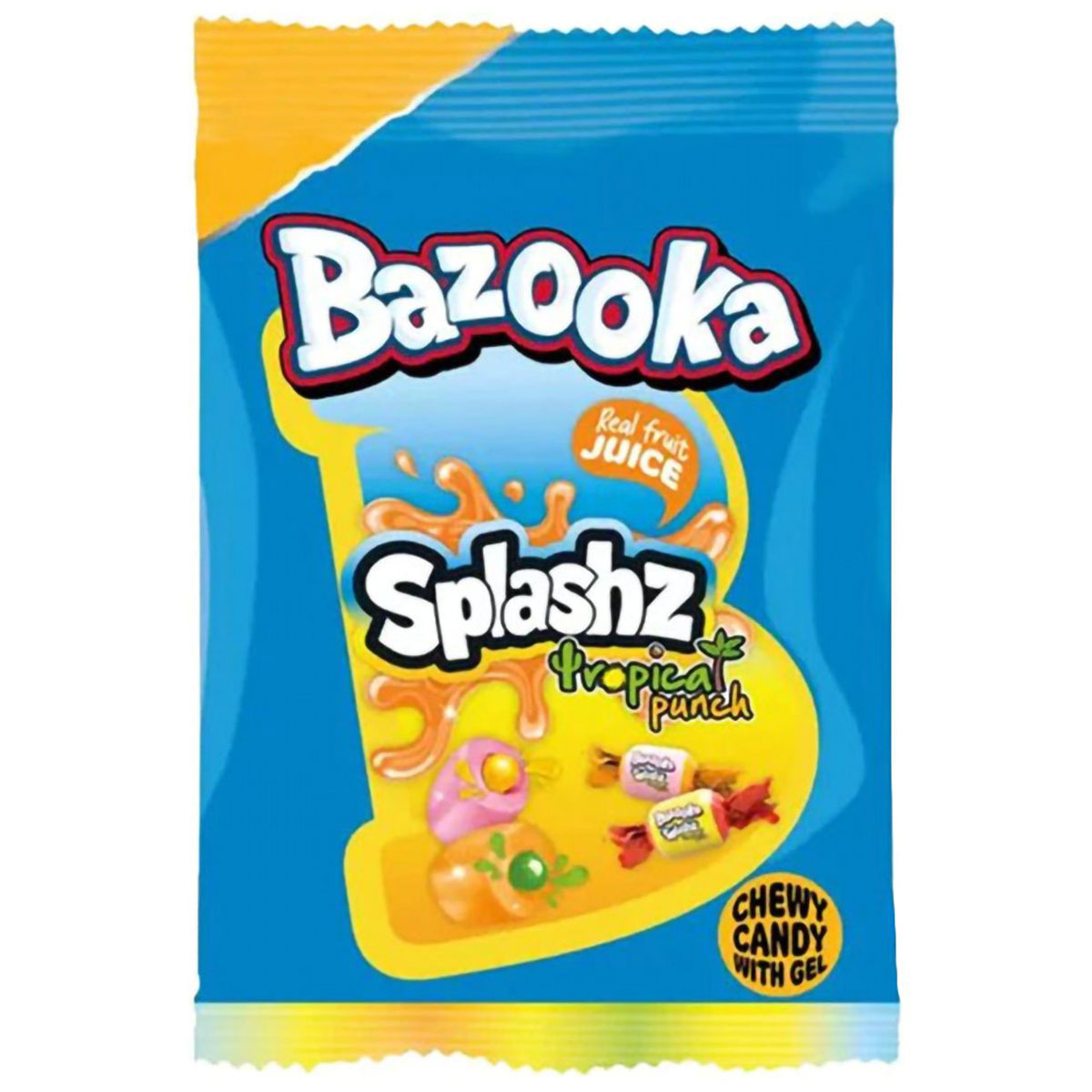 Bazooka Splashz Tropical Punch | Festartiklar//Kalastillbehör//Godis//Ätbart & Drickbart | PartyOutlet