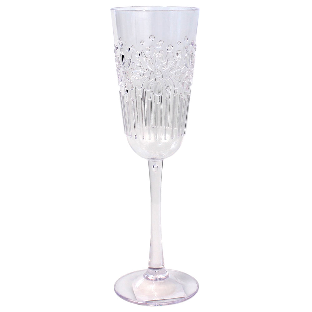 Champagneglas med Blommönster Transparent