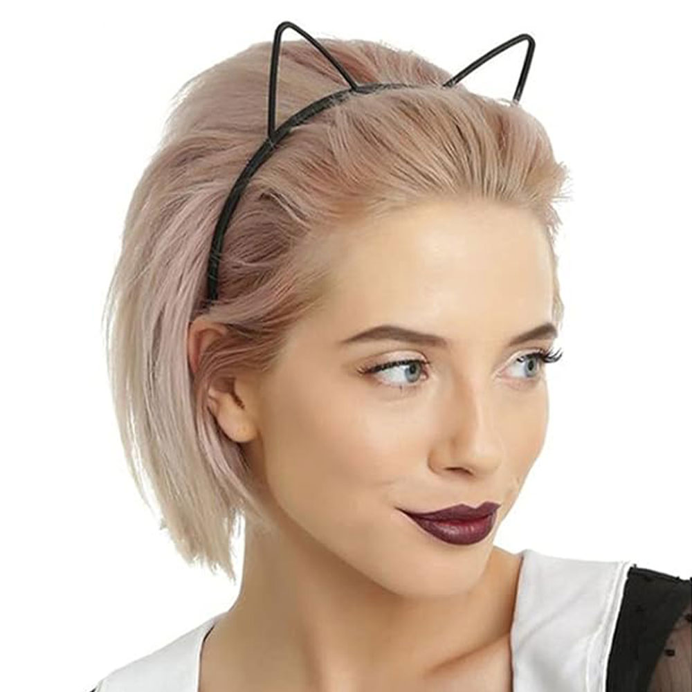 Diadem med Kattöron 4-pack | Maskerad//Hattar//Vuxenhattar//Högtider//Halloween//Maskeradteman//Djur Maskerad//Diadem//Halloween tillbehör//Katt Maskerad | PartyOutlet