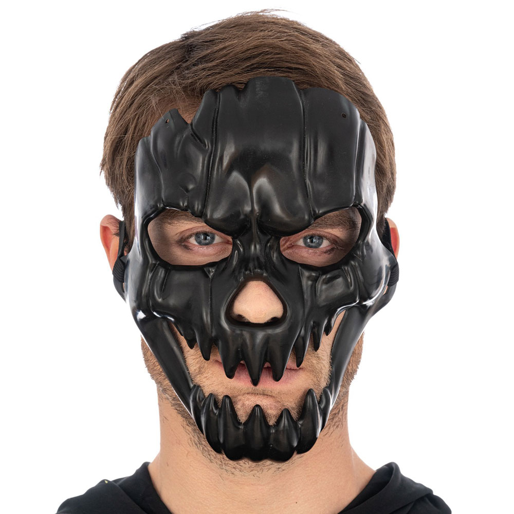 Dödskallemask Svart | Maskerad//Högtider//Masker//Vuxenmasker//Halloween//Halloween masker//Läskiga Masker | PartyOutlet