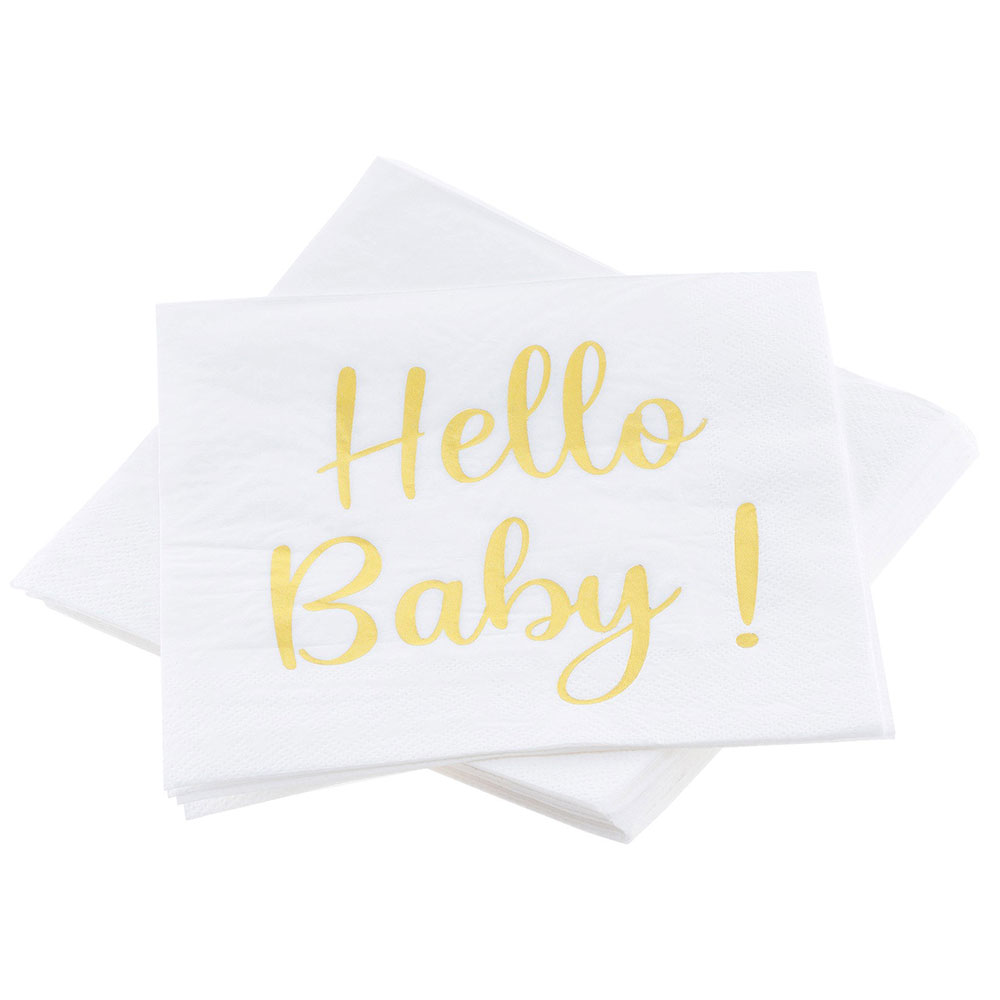 Engångsservetter Hello Baby 20-pack