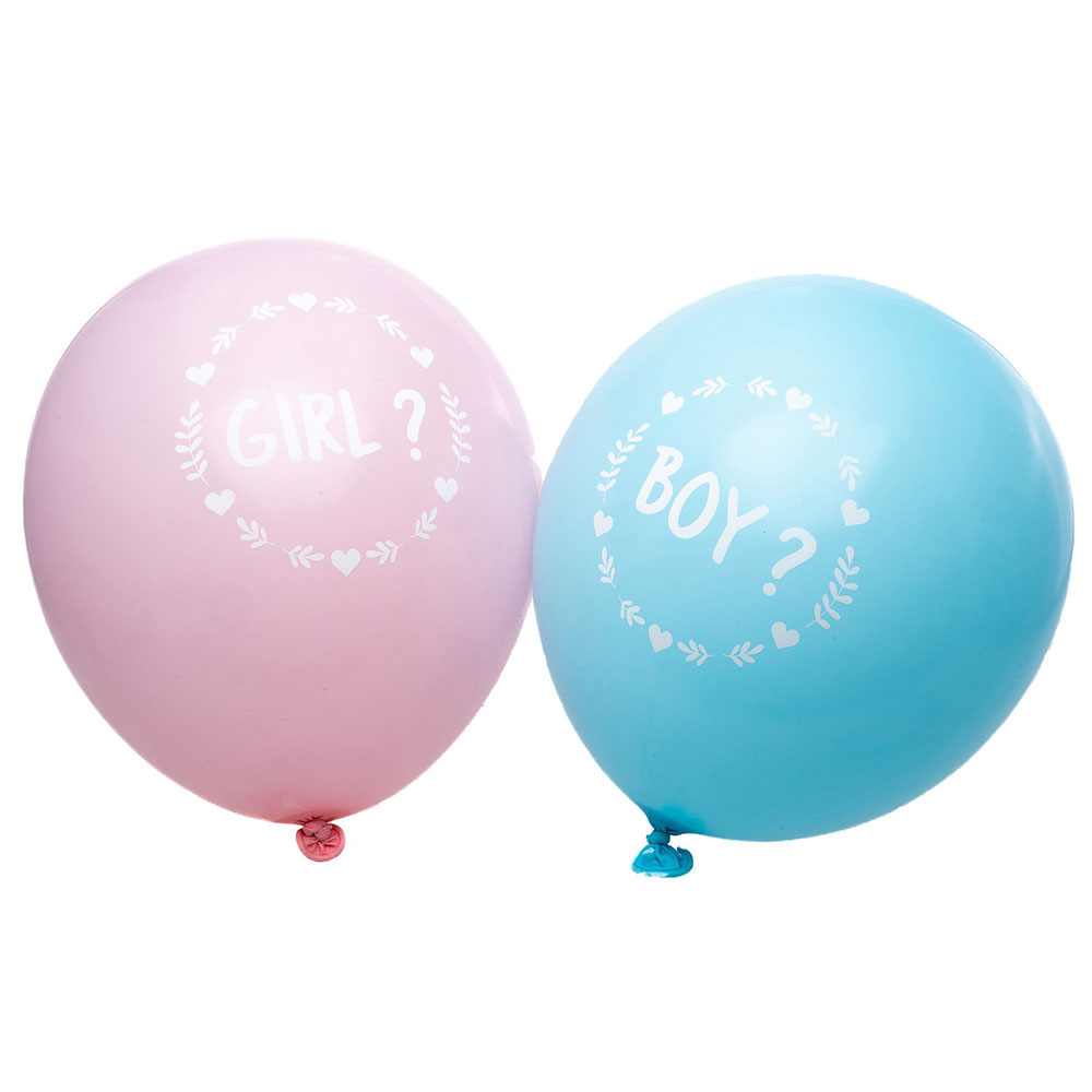 Gender Reveal Latexballonger 6-pack