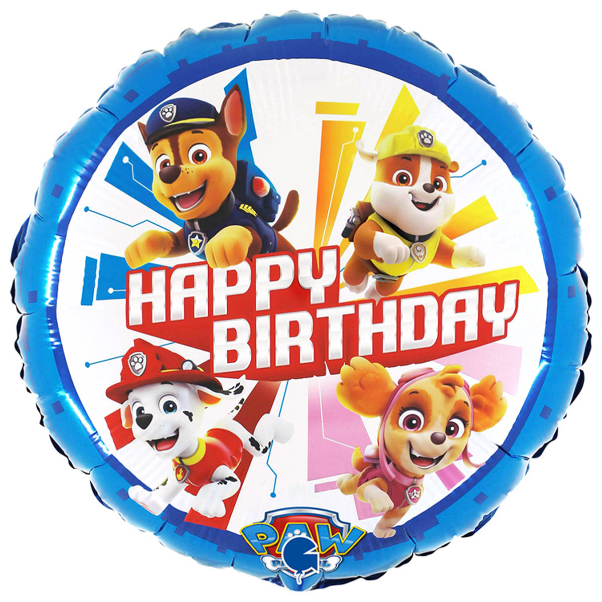 Happy Birthday Folieballong Paw Patrol | Festartiklar//Ballonger//Folieballonger//Barnkalas//Födelsedagsfest//Heliumballonger//KALASTEMAN//Födelsedagsballonger//Paw Patrol kalas | PartyOutlet