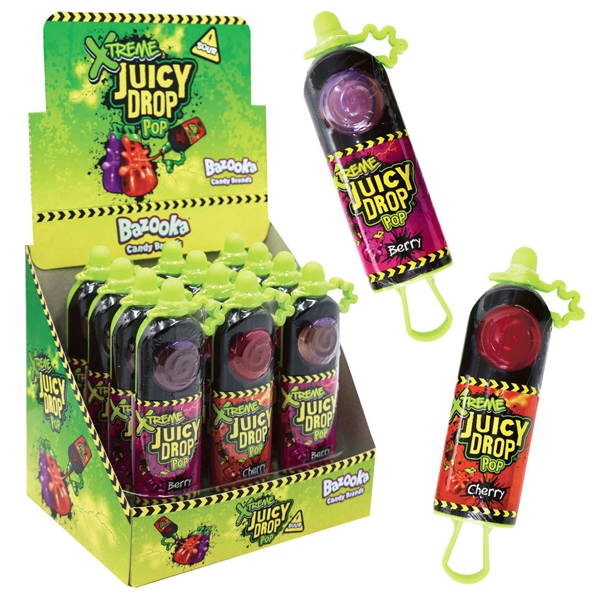 Juicy Drop Pop Sours Godisklubba | Festartiklar//Kalastillbehör//Godis//Ätbart & Drickbart//Godisklubbor | PartyOutlet