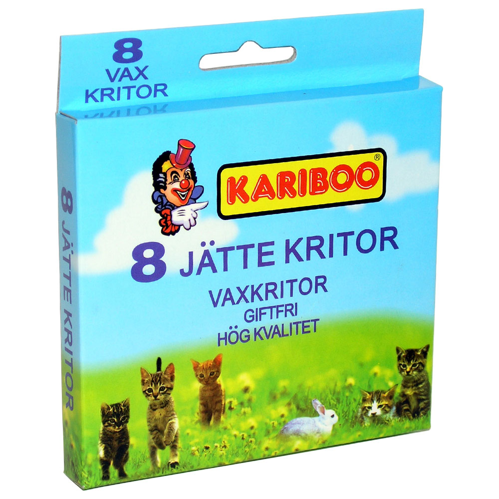 Kariboo Jumbo Vaxkritor 8-Pack | Roliga Prylar//Festartiklar//Kalastillbehör//Leksaker//Måla & Rita | PartyOutlet