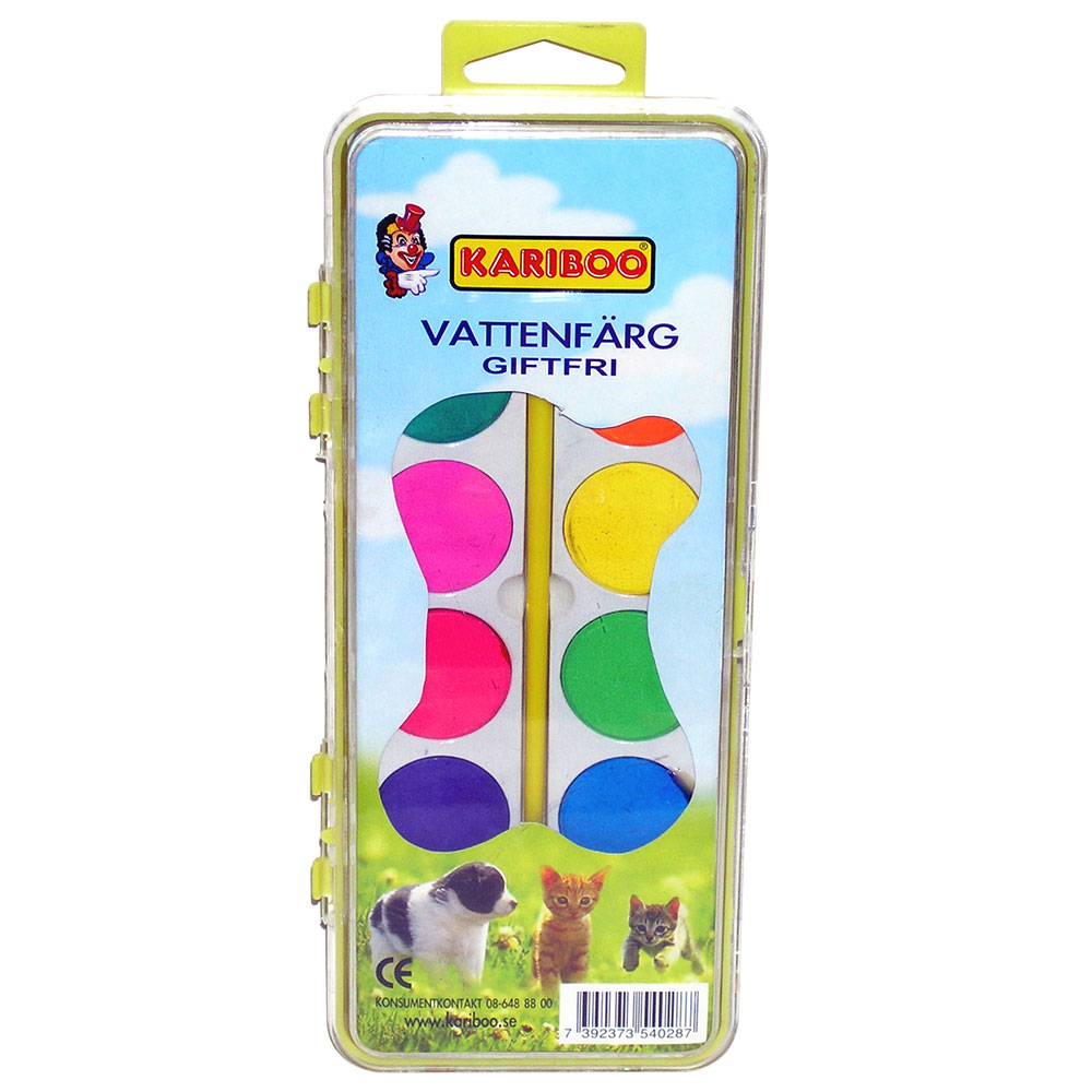 Kariboo Standard Akvarellfärg 12-Pack