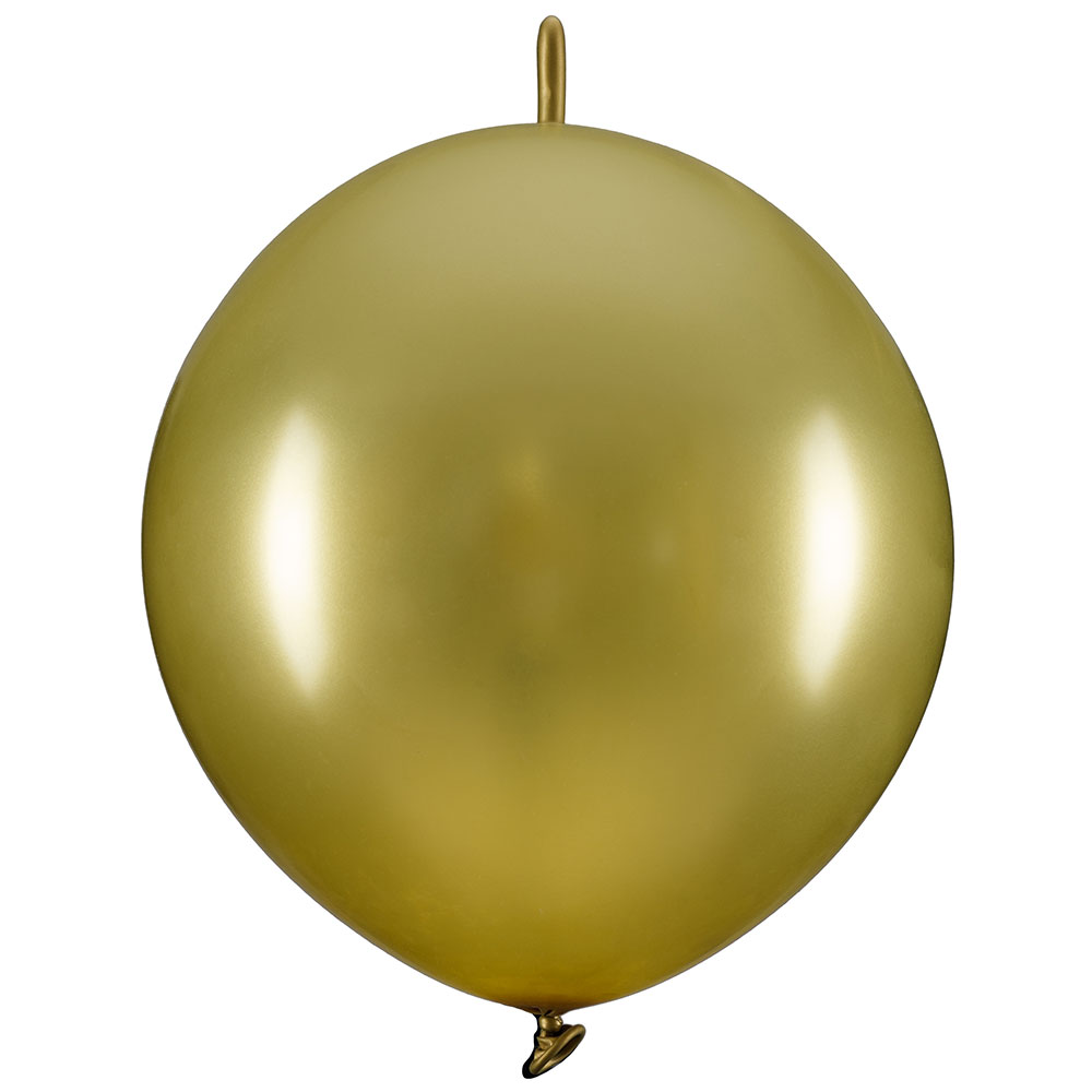 Länkande Latexballonger Guld 20-pack