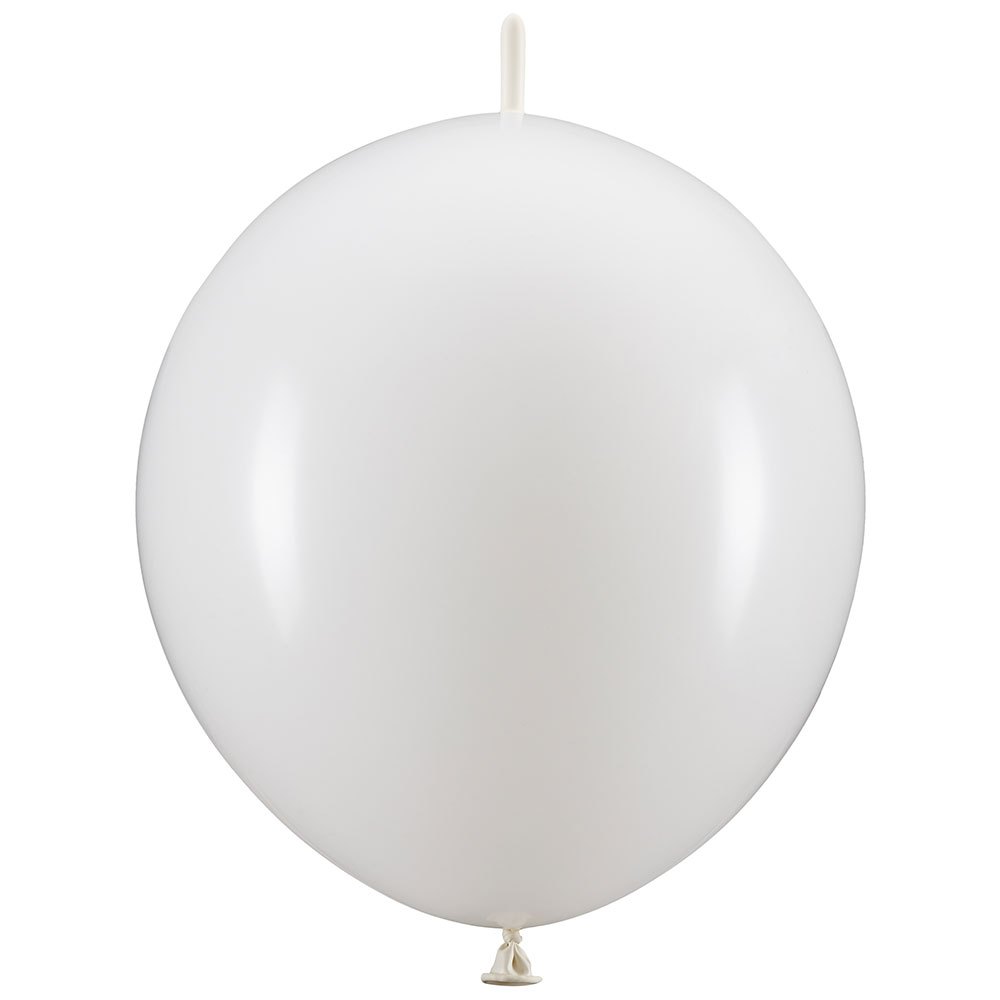 Länkande Latexballonger Vit 20-pack