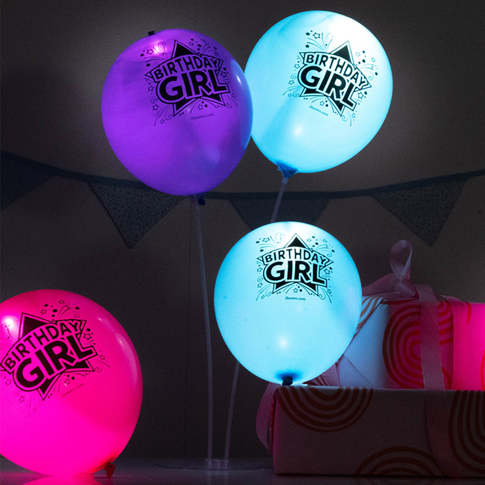 LED Ballonger Birthday Girl