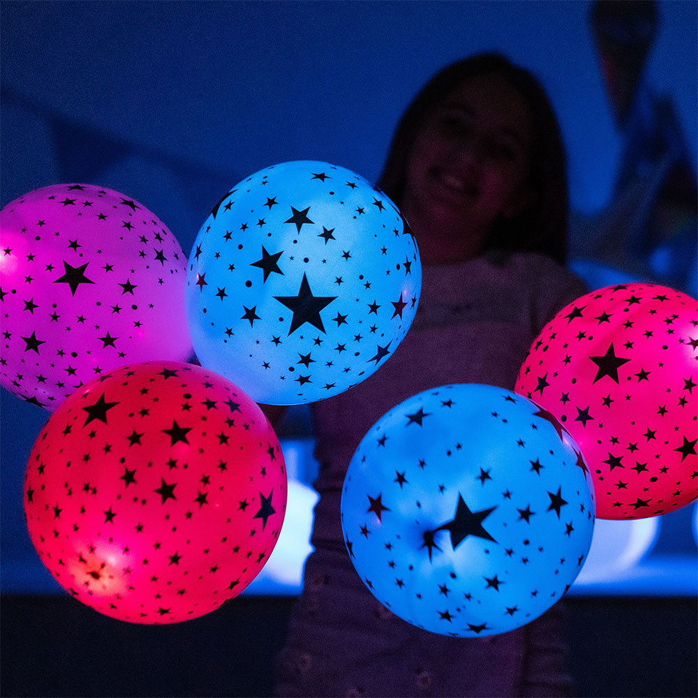 LED Ballonger Flerfärgade med Stjärnor