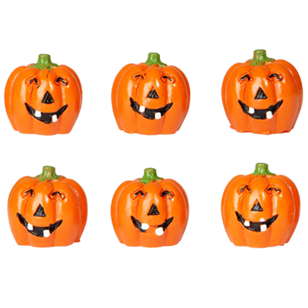 Mini Pumpa Halloween Dekoration 6-pack