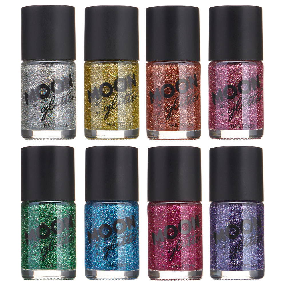 Moon Glitter Holografiskt Nagellack | Maskerad//Smink//Högtider//Halloween//Glittersmink//Halloween smink//Lösnaglar & Nagellack | PartyOutlet