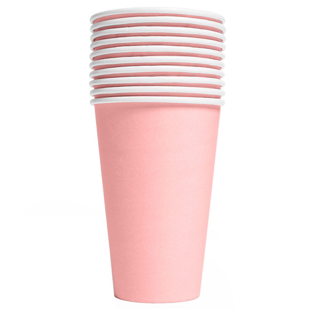 Pappersmuggar Rosa 35 cl 10-pack | Festartiklar//Dukning//Engångsmuggar & Glas//Baby Shower//Födelsedagsfest//KALASTEMAN//It's a girl//Baby Shower Dekoration//1 års kalas//Baby Shower Dukning | PartyOutlet