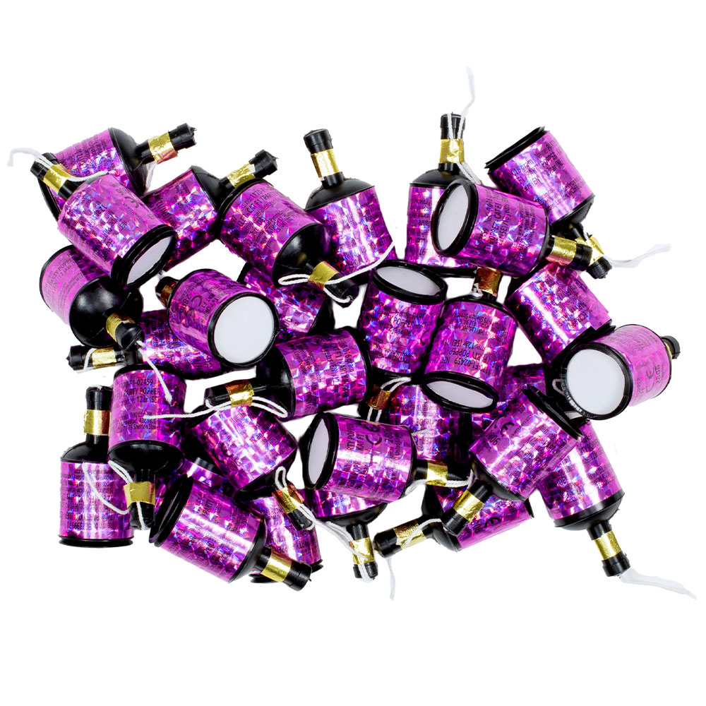 Party Poppers Rosa 30-pack