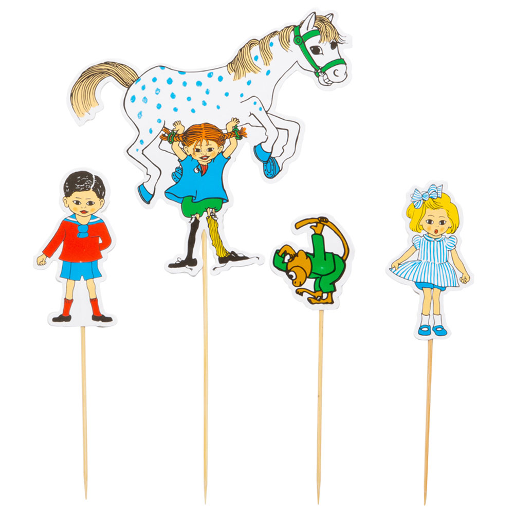 Pippi Cake Toppers 4-pack