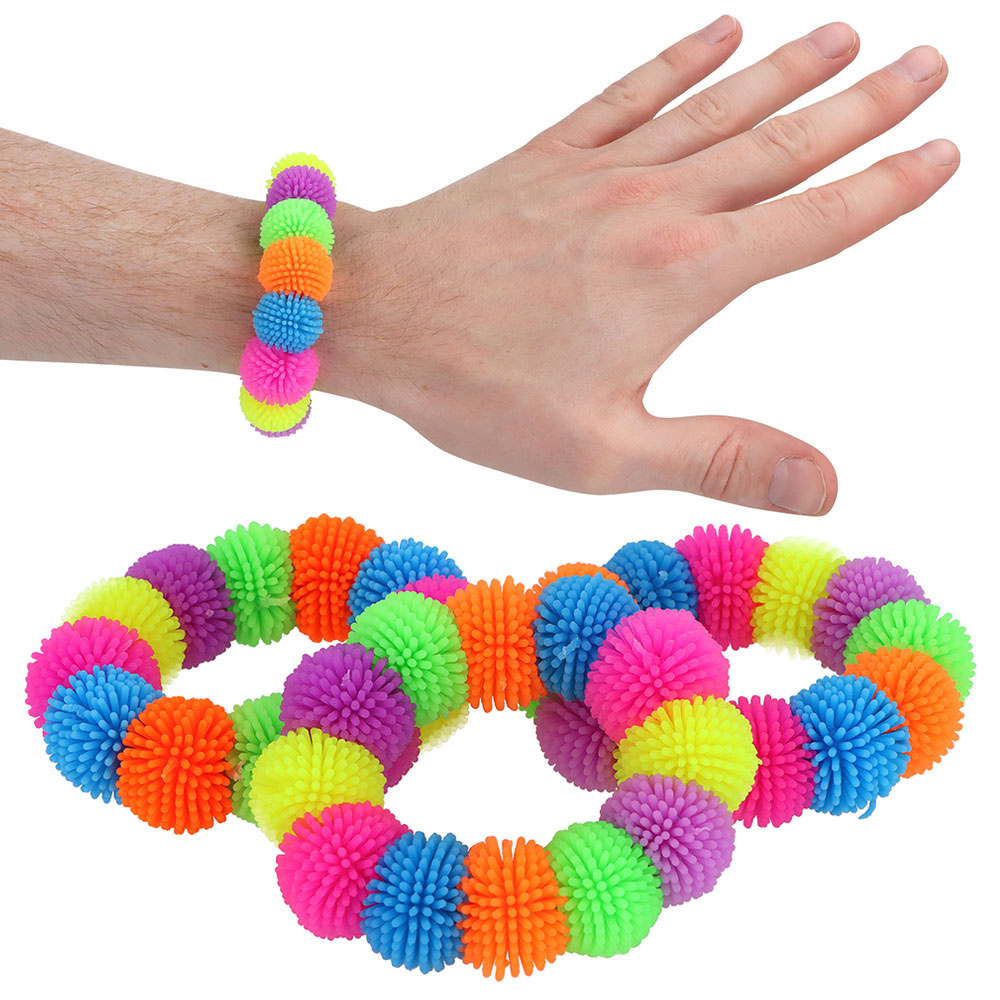 Pom Pom Squishy Armband | Tillbehör//Roliga Prylar//Maskerad//Festartiklar//Kalastillbehör//Smycken//Leksaker//Kalasleksaker//Stressleksaker | PartyOutlet