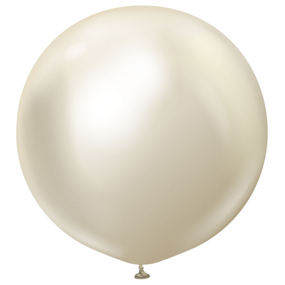 Premium Gigantiska Latexballonger Chrome White