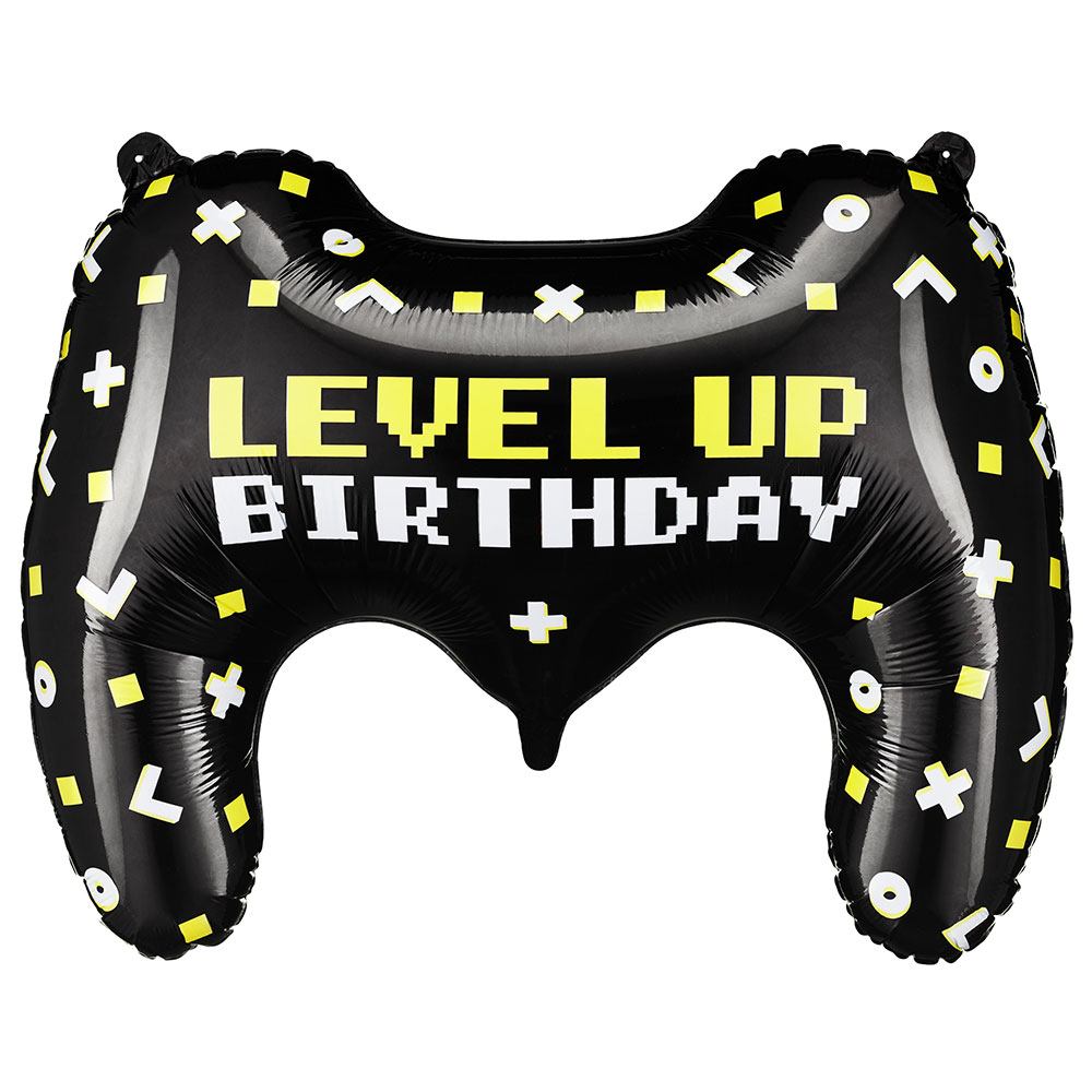 Spelkontroll Folieballong Level Up Birthday