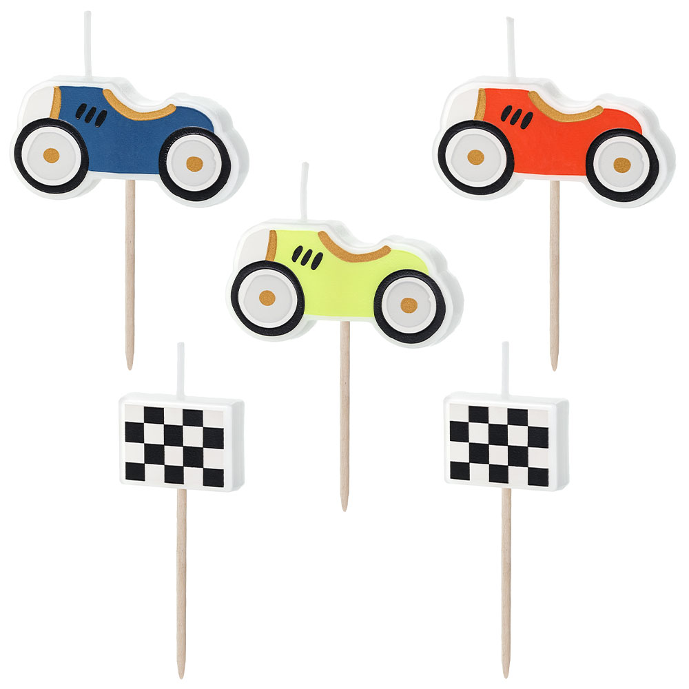 Tårtljus Racing 5-pack