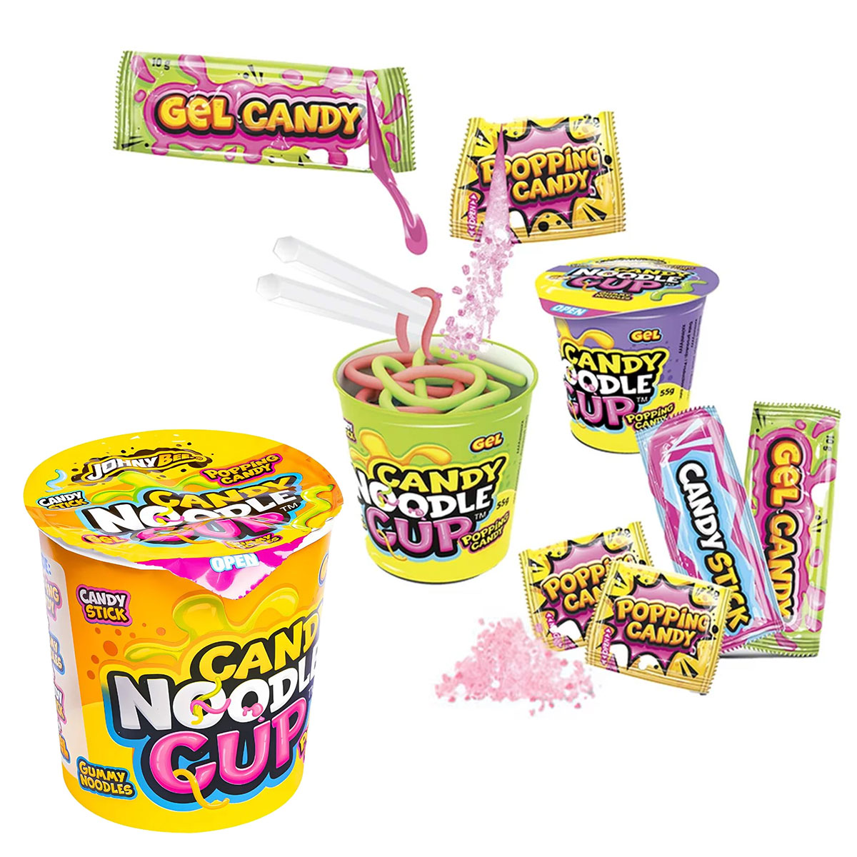 Tutti Frutti Blandat Godis Nudelkopp 55g | Festartiklar//Kalastillbehör//Godis//Ätbart & Drickbart//Gelégodis | PartyOutlet